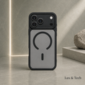 Lux & Tech Magnetic Case Luxury for iPhone 17 Pro Max Matte Translucent and Black