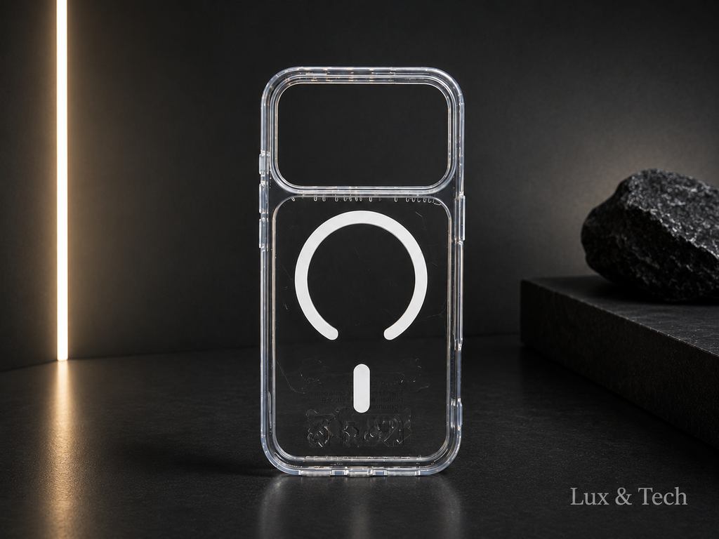 Lux & Tech Magnetic Case Luxury for iPhone 17 Pro Max Clear Back Cover