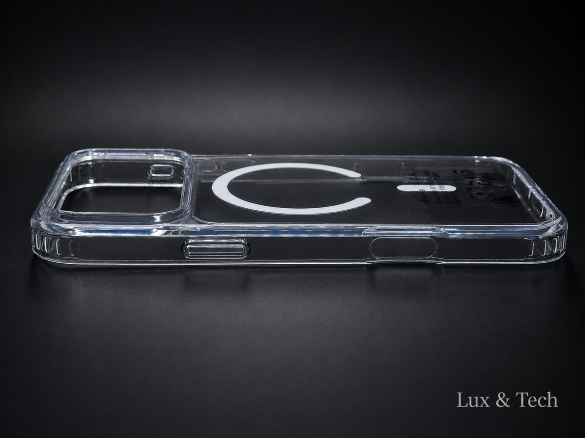 Lux & Tech Magnetic Case Luxury for iPhone 17 Pro Max Clear Back Cover