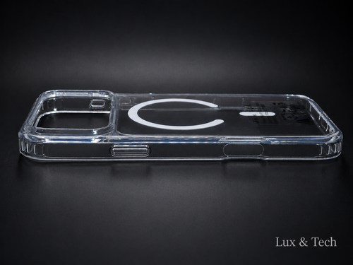 Lux & Tech Magnetic Case Luxury for iPhone 17 Pro Max Clear Back Cover