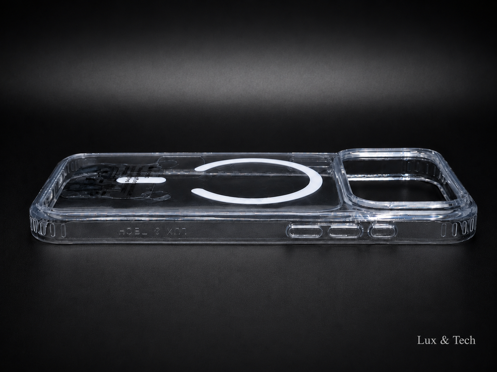 Lux & Tech Magnetic Case Luxury for iPhone 17 Pro Max Clear Back Cover