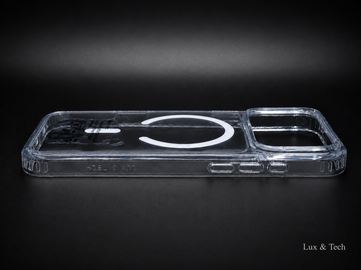 Lux & Tech Magnetic Case Luxury for iPhone 17 Pro Max Clear Back Cover