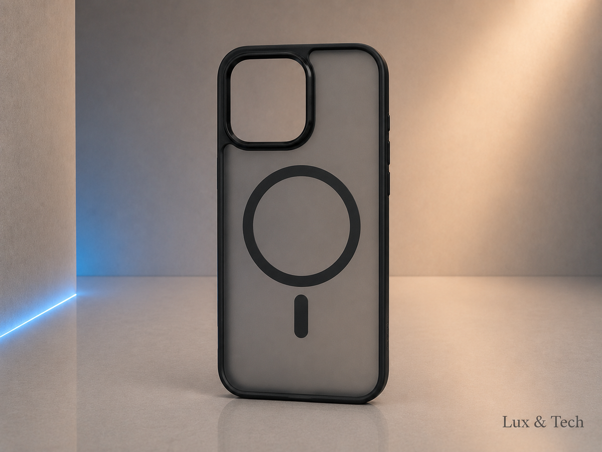 Lux & Tech Magnetic Case Luxury for iPhone 16 Pro Max Matte Translucent