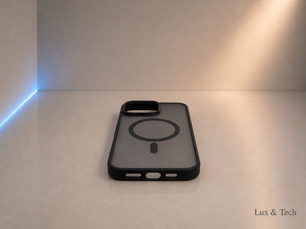 Lux & Tech Magnetic Case Luxury for iPhone 16 Pro Max Matte Translucent