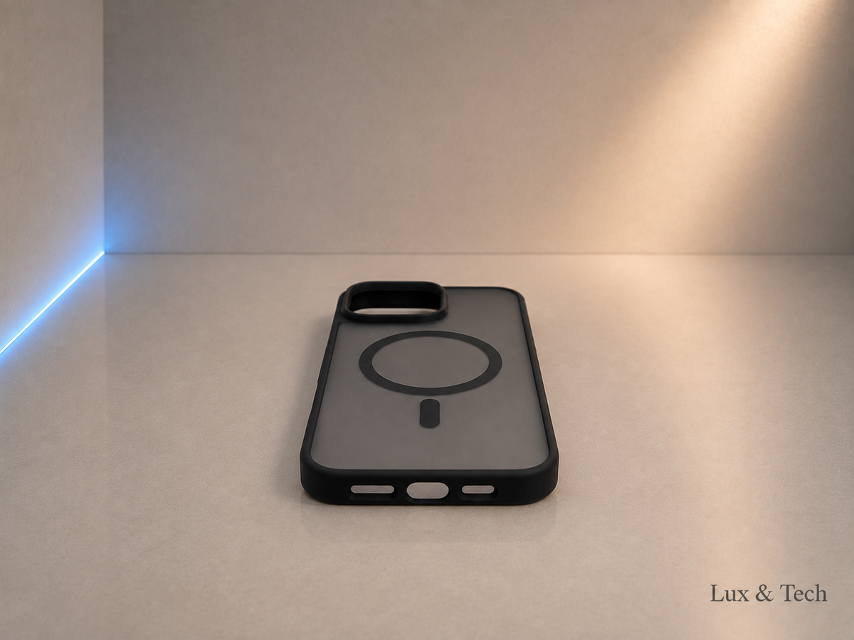 Lux & Tech Magnetic Case Luxury for iPhone 16 Pro Max Matte Translucent