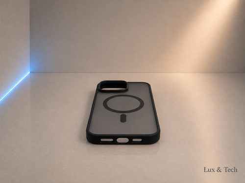 Lux & Tech Magnetic Case Luxury for iPhone 16 Pro Max Matte Translucent