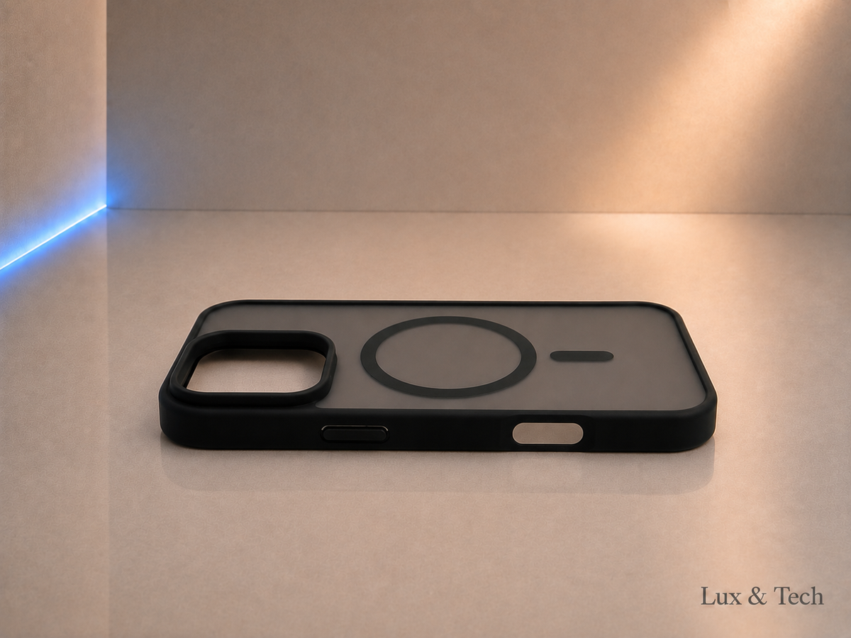 Lux & Tech Magnetic Case Luxury for iPhone 16 Pro Max Matte Translucent