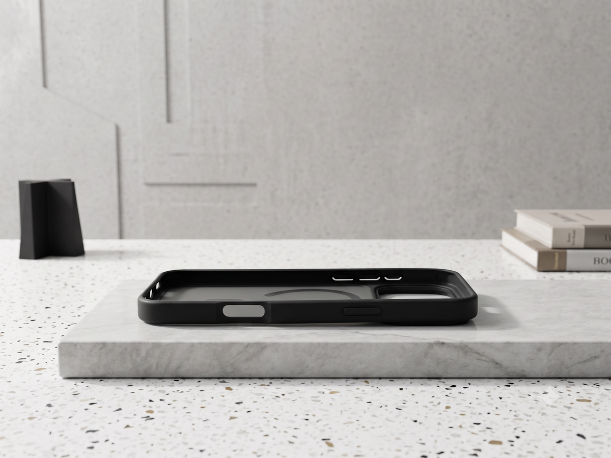 LUX & TECH Magnetic Case Luxury for iPhone 17 Pro Max Matte Translucent.